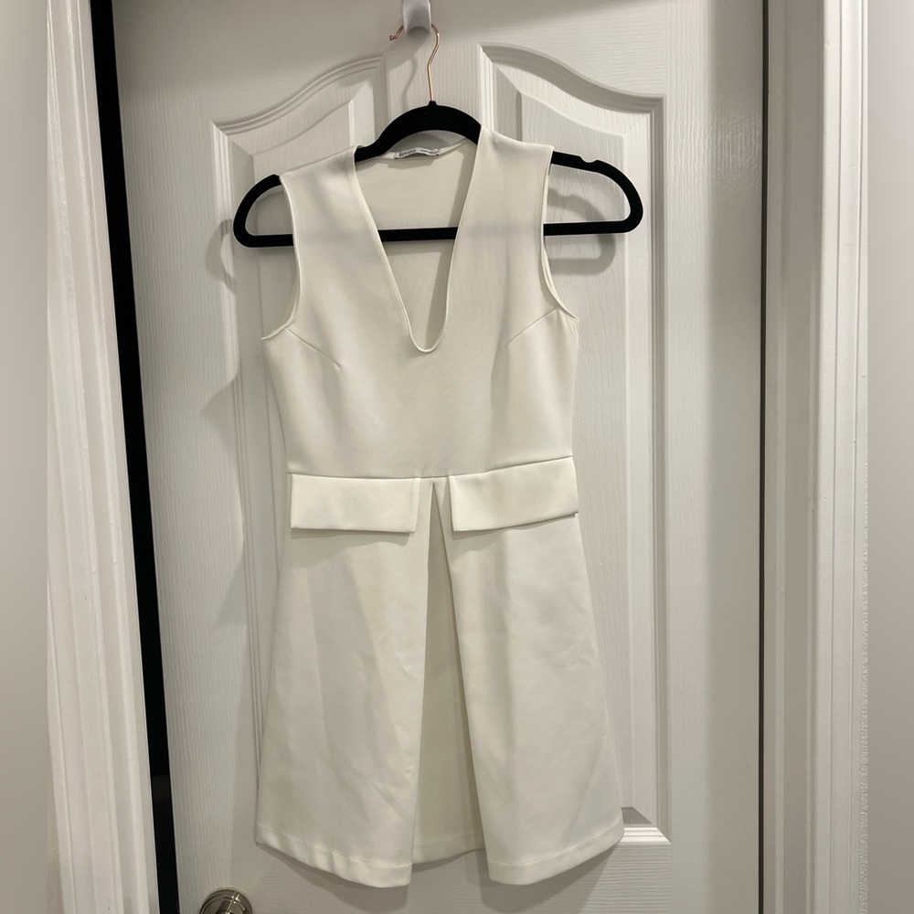 Zara white mini-dress, sleeveless. Size Small.